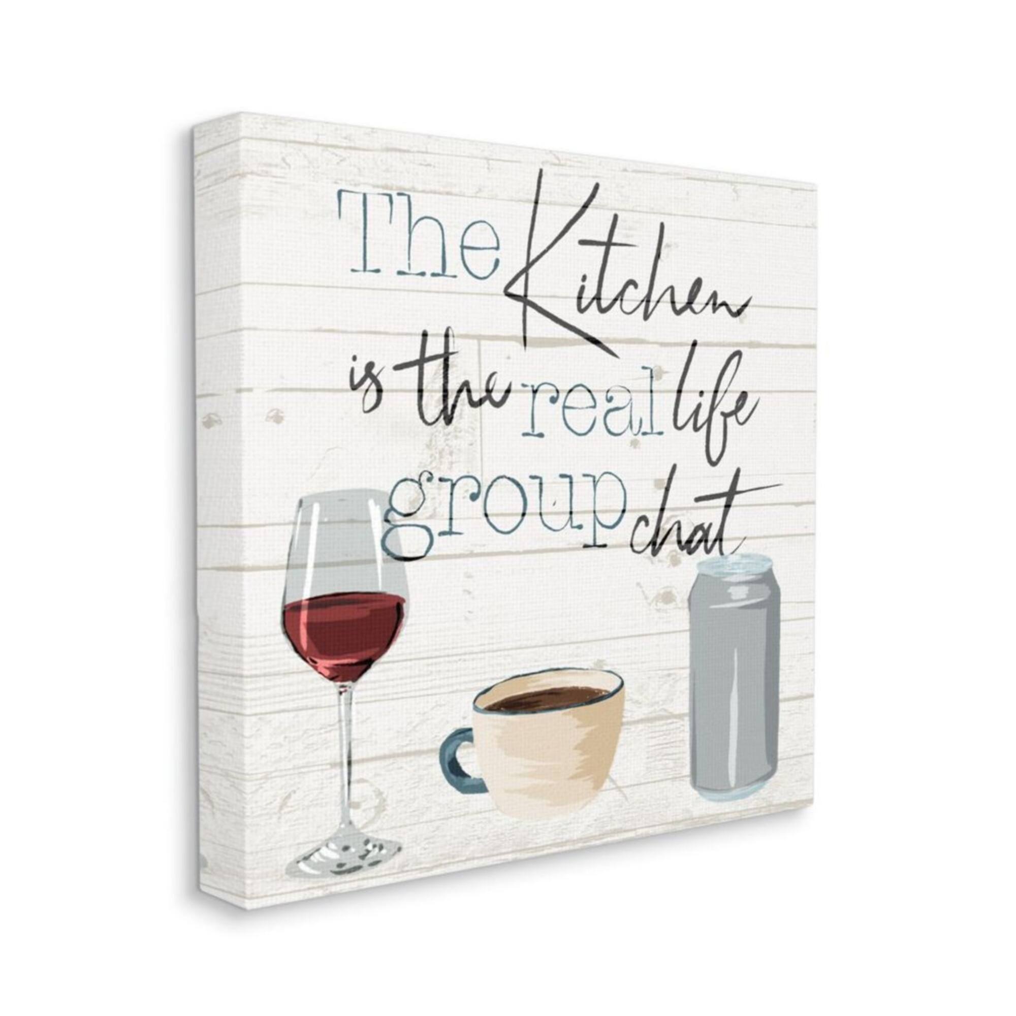 Stupell Industries The Kitchen Group Chat Canvas Wall Art